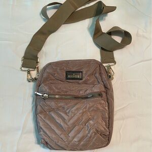 Brown Quilted Belt Bag Adjustable Strap